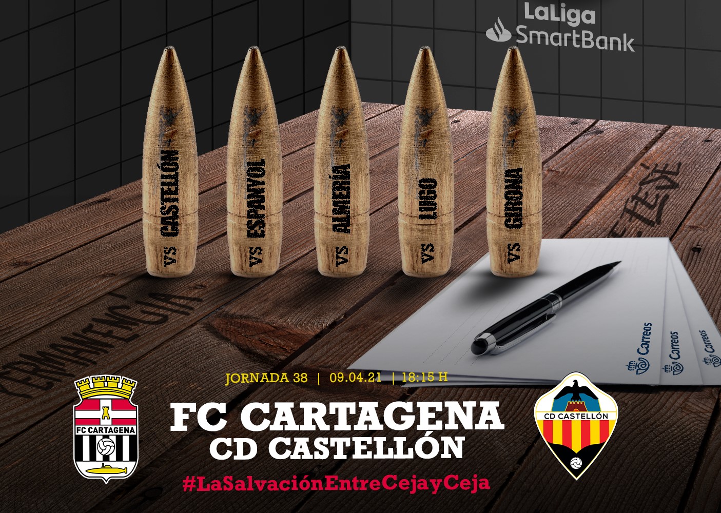 El Cartagena prepara la visita del Castellón con un cartel polémico y muy comentado en redes