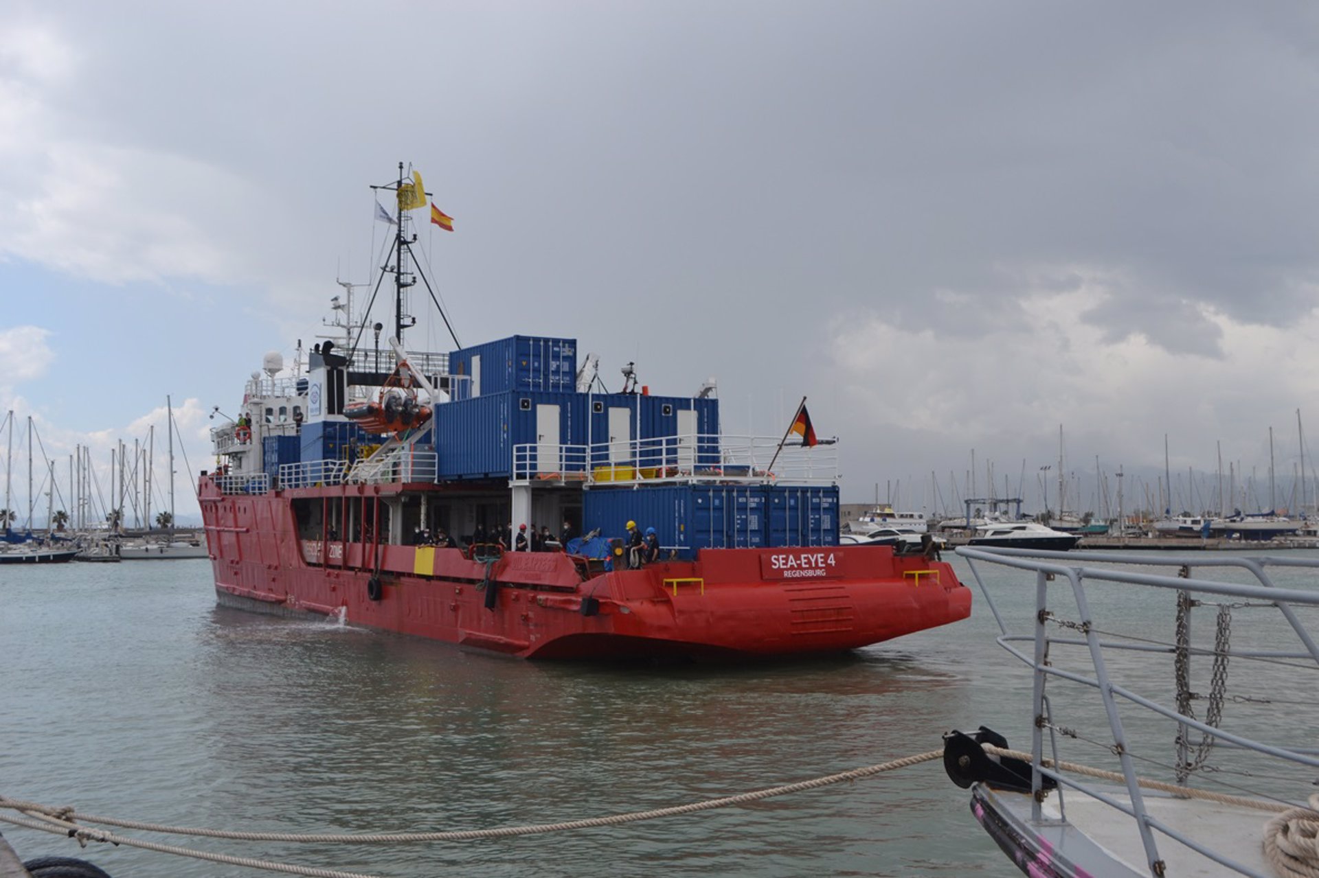 El puerto de Borriana recibe al SEA EYE 4, un nuevo barco para rescatar vidas en el Mediterráneo