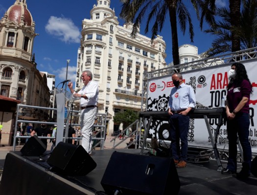 CCOO y UGT exigen en València al Gobierno la reforma del sistema de financiación
