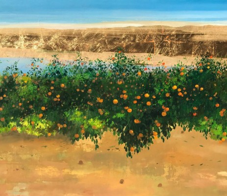 Un trocito de huerta murciana en el salón de los Baldwin: la obra del artista Toval que viajó a Nueva York 