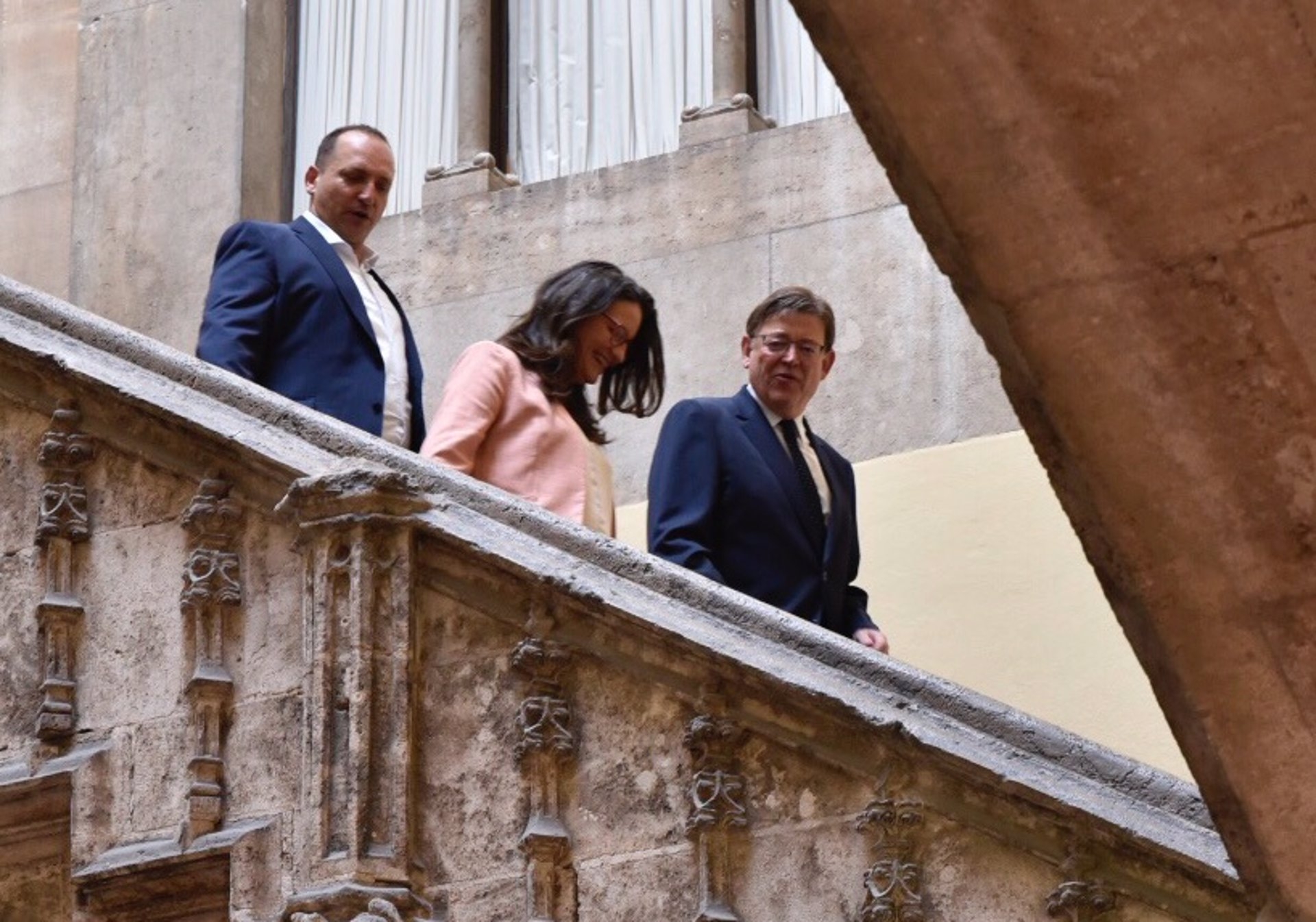 Dalmau, Oltra y Puig. Foto: JORGE GIL/EP - 