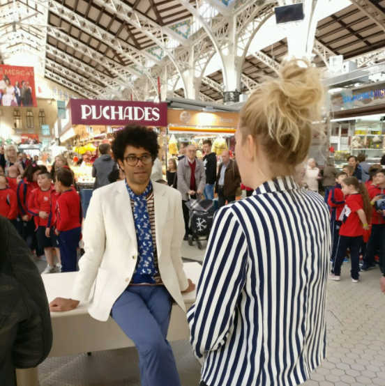 Richard Ayoade graba un capítulo de 'Travel Man: 48 Hours' en València