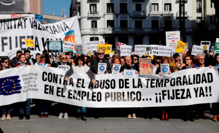 Interinos del sector público convocan una manifestación el 22 de mayo
