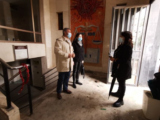 Patrimonio perfila con el Grupo Ortiz las labores de medición para iniciar la reforma de Borrull