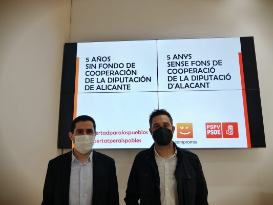 PSPV y Compromís denuncian colapso en las obras de la Diputación de Alicante y anuncian protestas