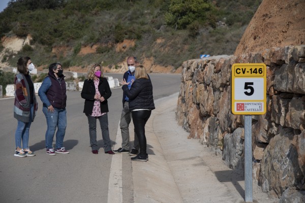 Diputación invierte 410.000 euros en mejoras en la vía que une Cabanes con la Ribera de Cabanes  