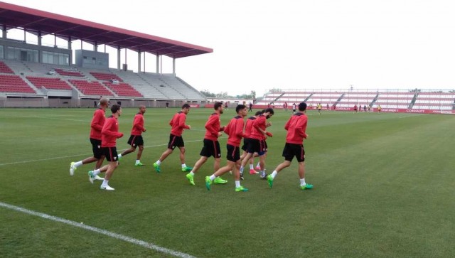 El Sevilla ultima su preparación ante el Valencia con un partidillo ante el Sevilla C