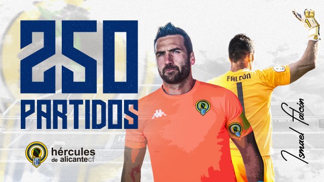 El portero Falcón alcanza los 250 partidos oficiales con el Hércules
