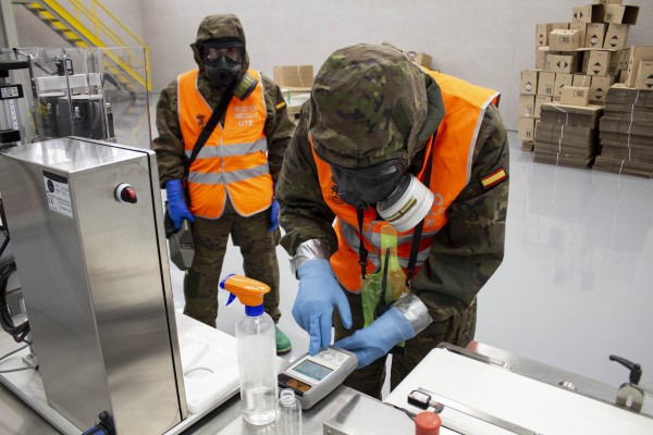 Una veintena de militares hace prácticas en Onda para prevenir un ataque químico