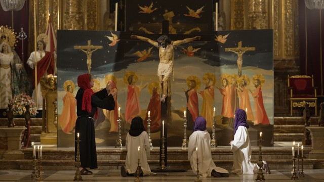 La productora ilicitana Maspeliculas estrena este viernes un misteri medieval: 'Planctus Mariae'