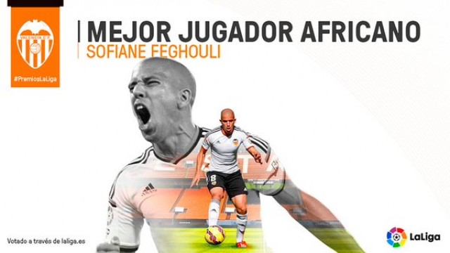 Sofiane Feghouli, mejor jugador africano de la Liga 2014-2015