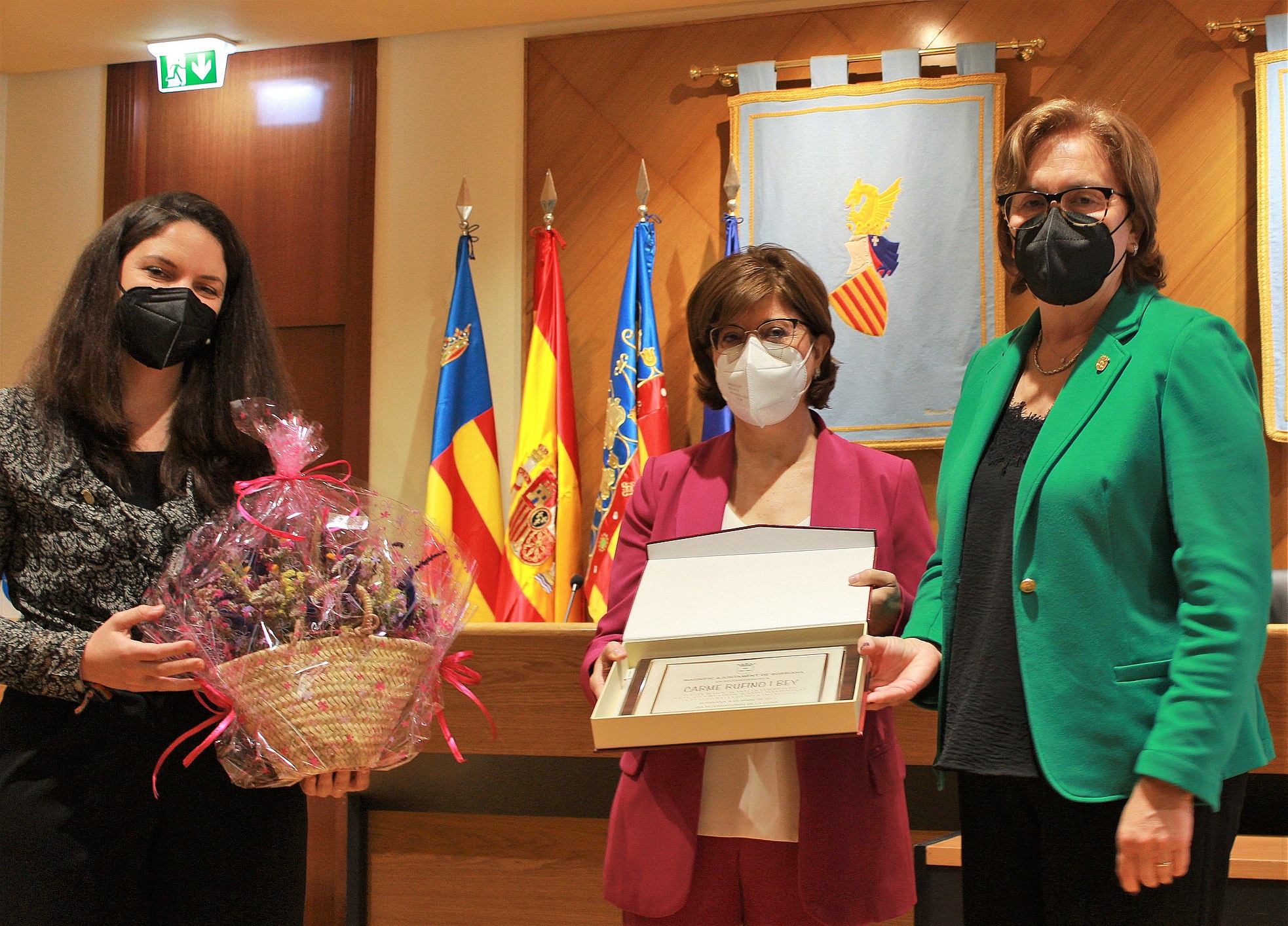 Borriana visibiliza las trayectorias ejemplares de Reyes García, M. Ángeles Vicent y Carme Rufino