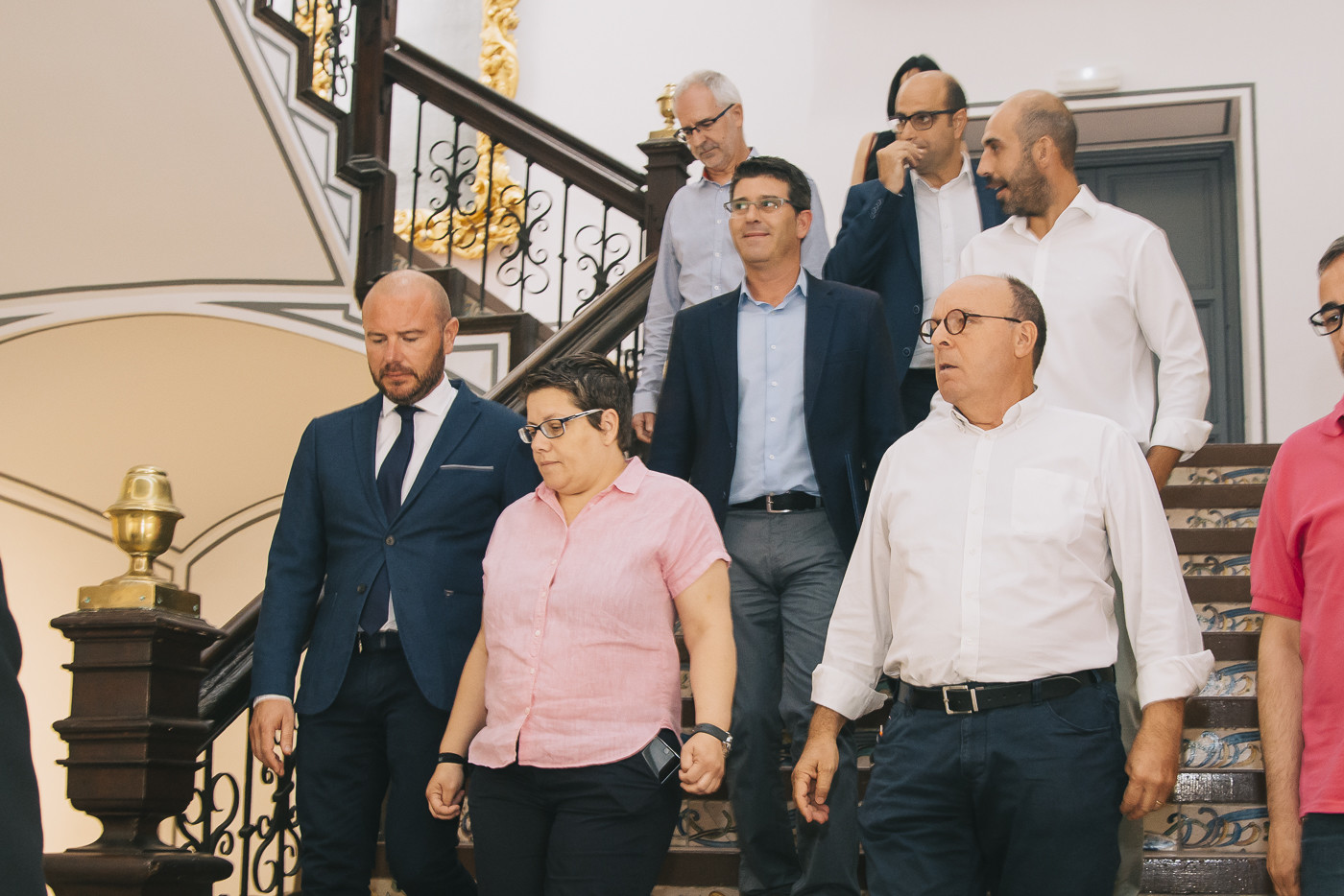 Jorge Rodríguez, en el centro, el día que presentó su dimisión. Foto: KIKE TABERNER - 