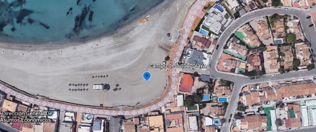 Piden la ocupación de 1.600 metros cuadrados de la playa de Levante en Cabo de Palos para instalar un campo permanente de fútbol playa
