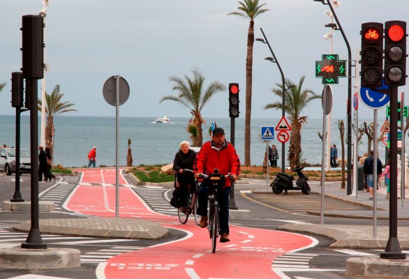 Benidorm aspira a convertirse en la segunda de la Comunitat en kilómetros de carril bici