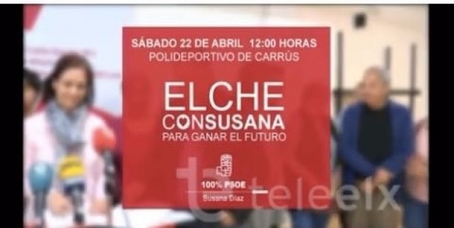 Los 'sanchistas' de Elche denuncian la campaña de publicidad pagada para el acto de Susana Díaz