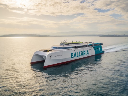 Baleària incorporará a la ruta Dénia-Ibiza-Palma el primer ‘fast ferry’ del mundo con motores a gas natural