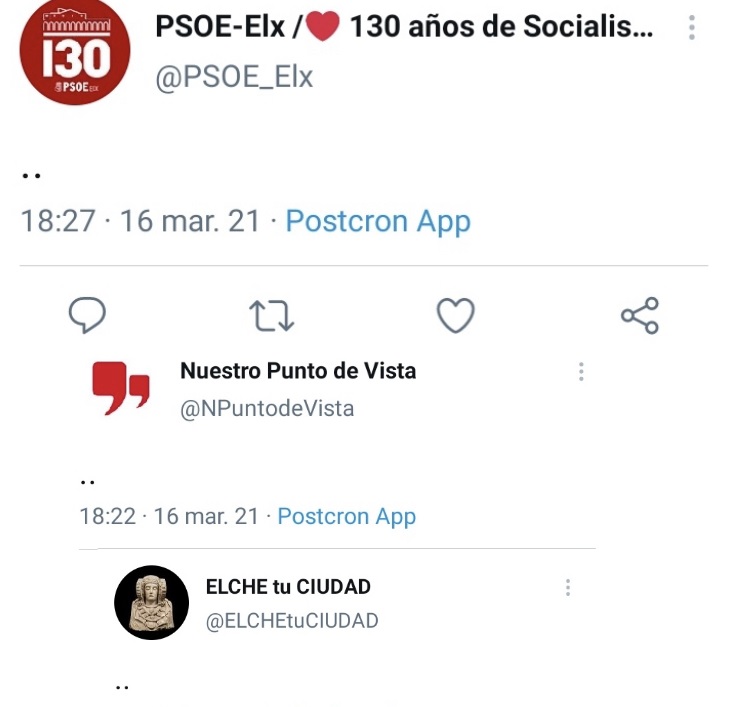 El PP de Elche critica perfiles anónimos de Twitter que asevera controla el PSOE