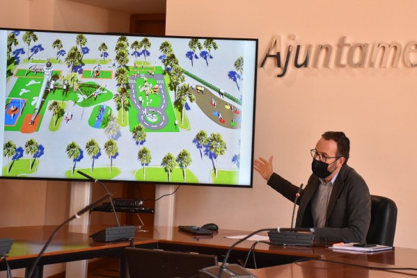 El bipartito instalará la zona de juegos infantiles más moderna de Elche en el palmeral
