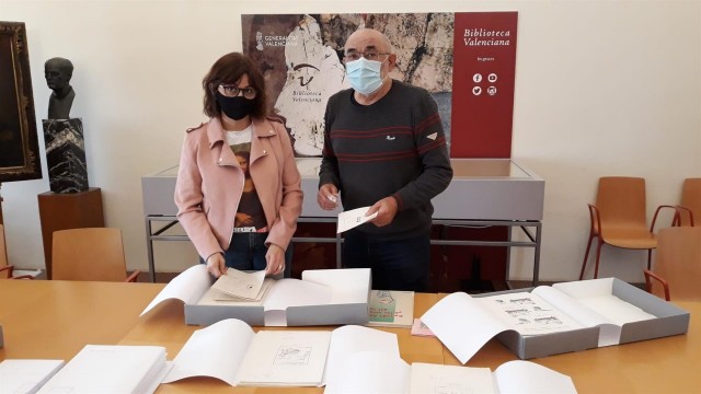 Ortifus dona 20.000 dibujos a la Biblioteca Valenciana