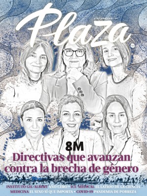 Mujeres directivas contra la brecha de género en la portada de la revista Plaza de marzo