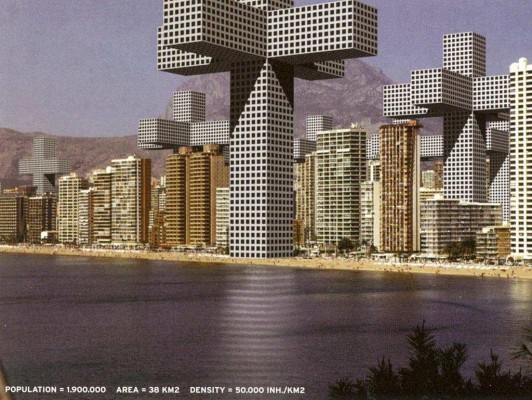 Pluja artificial i gratacels infinits: així podria ser el futur de Benidorm

