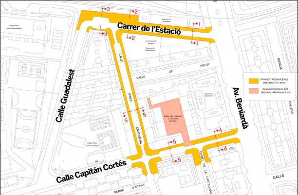 La Edusi de Benidorm arranca en Foietes con la urbanización de Capitán Cortés, Estació y Ginés Cartagena

