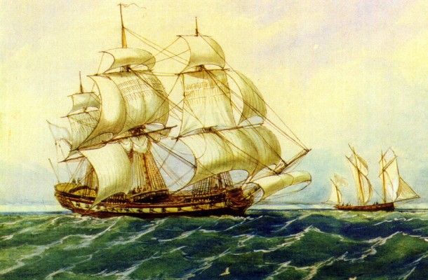 La fragata Guadalupe I i el seu enfosament el 1799