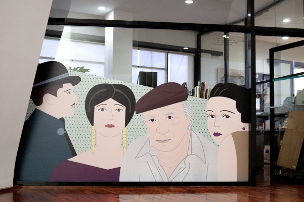 Personajes ilustres de la cultura murciana creados por Paparajote se quedan a vivir en la BRMU 
