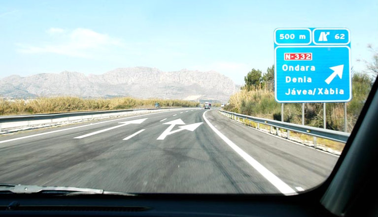 Vista de la AP-7 a la altura de Dénia - 