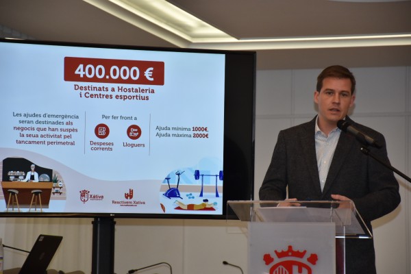 Xàtiva aprueba 25 ayudas a la hostelería y centros deportivos afectados por el cierre perimetral