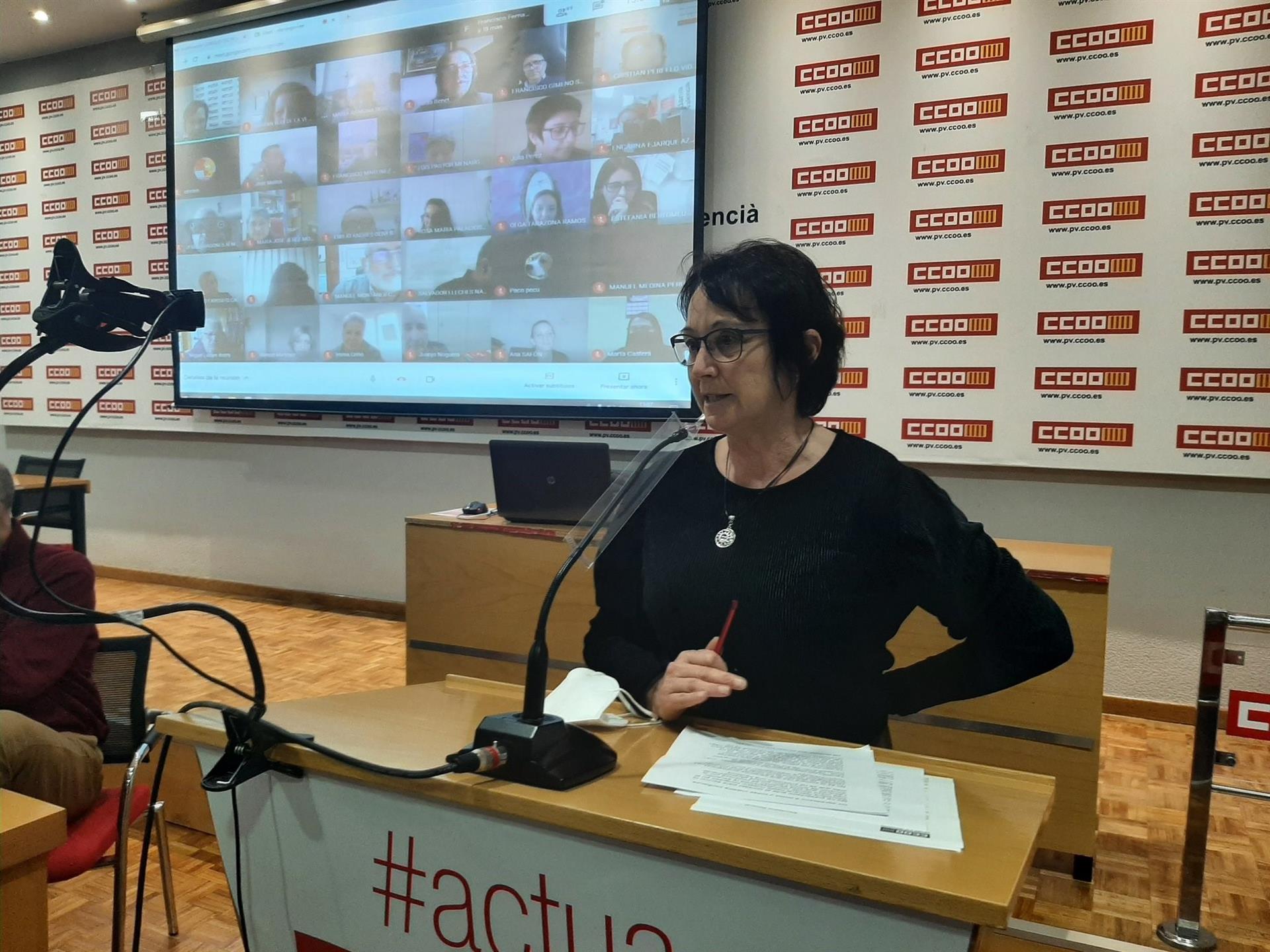 Soledad Fernández, elegida nueva secretaria general de la FSC CCOO-PV. Foto: CCOO - 