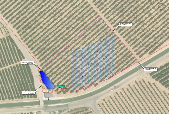 Placas fotovoltaicas para reducir el coste de llevar el agua del trasvase a regadíos de La Murada