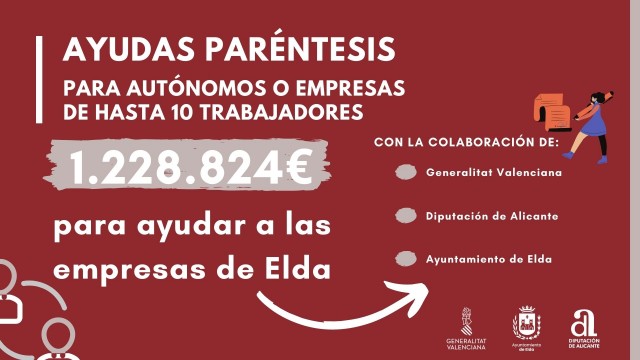 Las empresas de Elda podrán solicitar las ayudas Paréntesis a partir de la próxima semana  