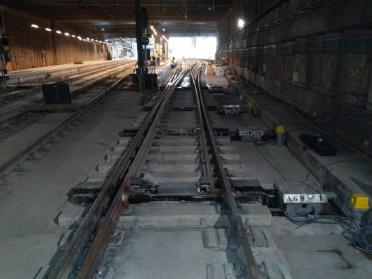 Adif acaba la segunda fase de las obras para implantar el tercer carril en la estación de Castellón