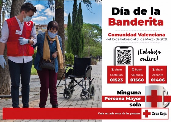 Cruz Roja celebra su 'Día de la Banderita' de forma online y en favor de las personas mayores