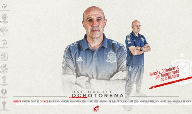 Ochotorena deja de ser el preparador de porteros de la selección española