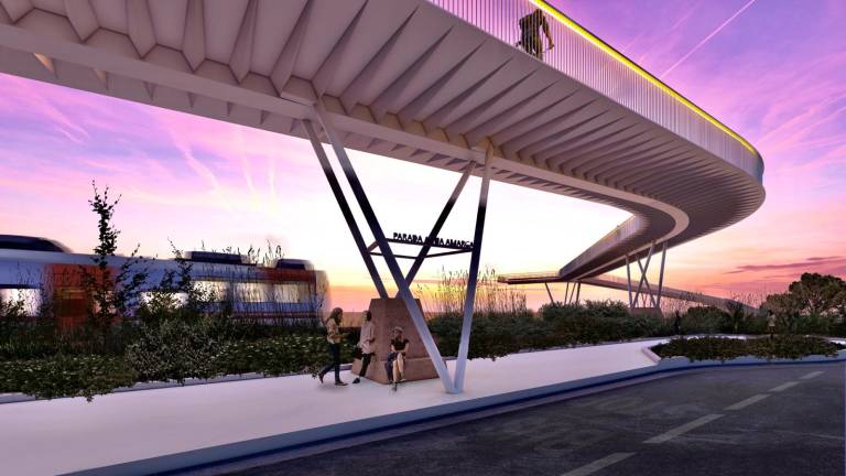 Recreación virtual del tramo de paseo volado incluido en el proyecto. - 