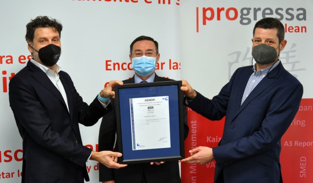 Progressa Lean acreditada con el certificado 'Metodología Lean Aenor'