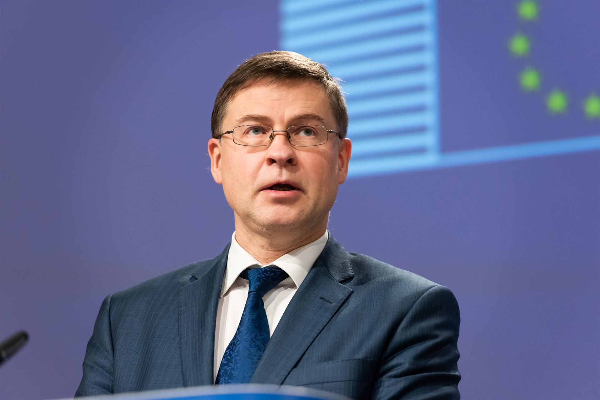 El vicepresidente económico de la Comisión Europea, Valdis Dombrovskis - Foto: AURORE MARTIGNONI (EU/ DPA) - 