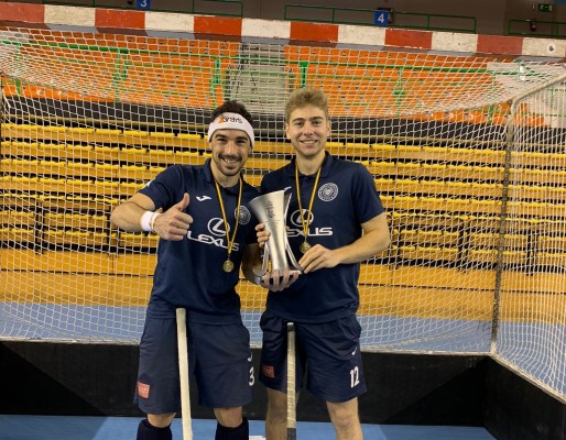 Los valencianos César Curiel y Pedro Arques, campeones de España de hockey sala