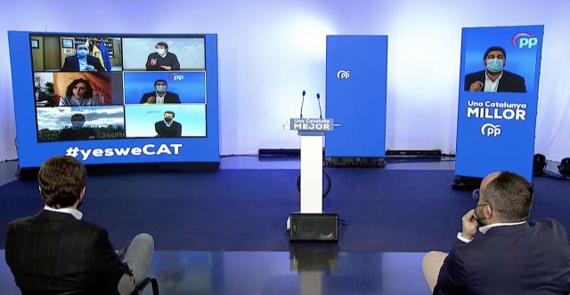 Miras, en campaña (telemática) por Cataluña: 