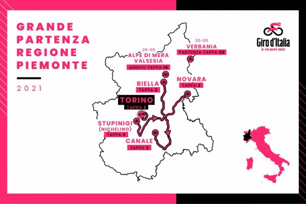El Giro de Italia arrancará el 8 de mayo en Turín

