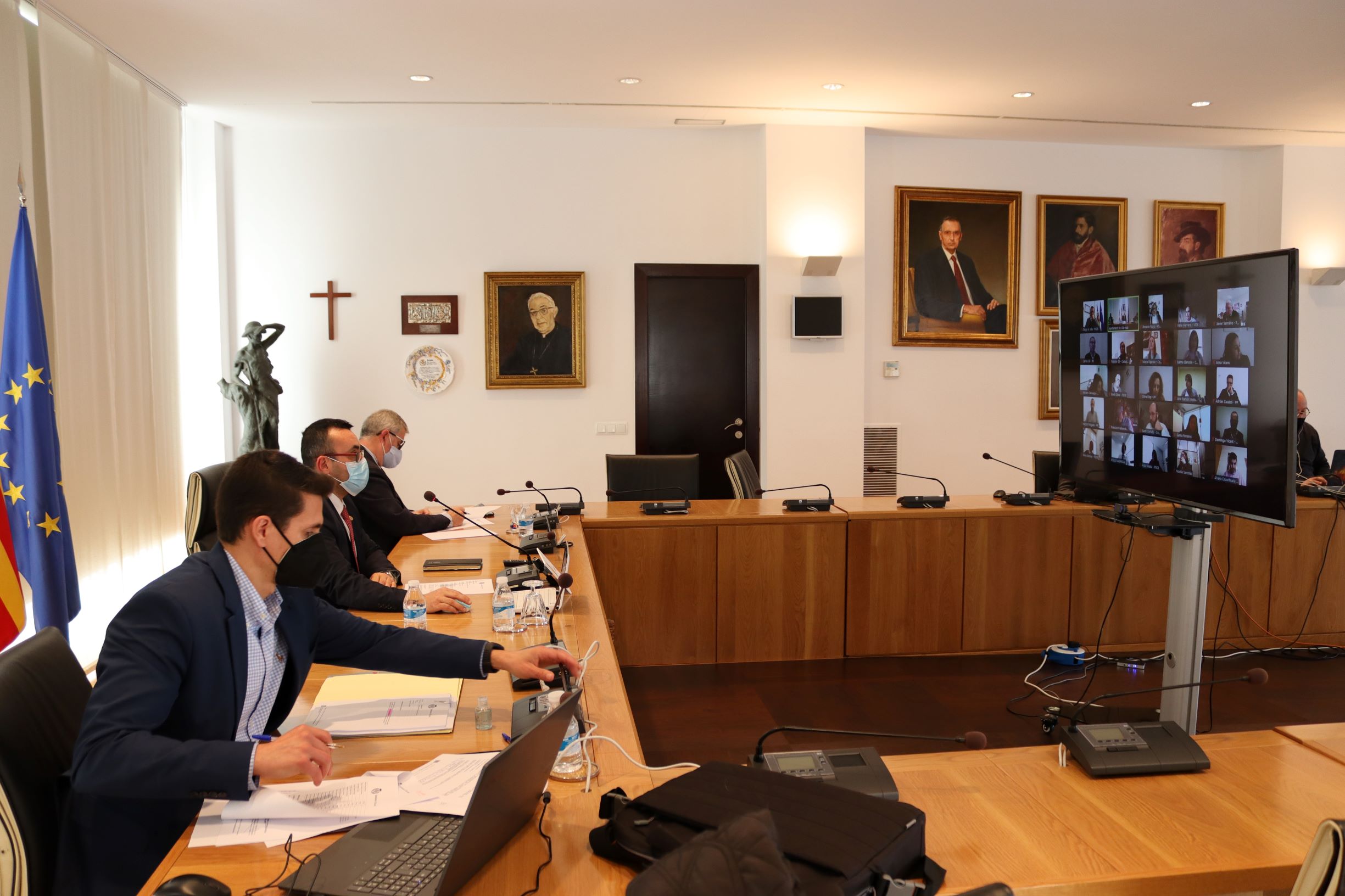 Imagen del anterior pleno municipal extraordinario celebrado en Vila-real. - 