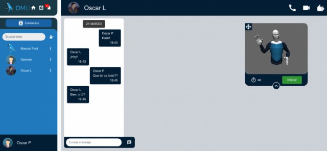 Ingenieros de la UA lanzan 'Omu', un intérprete virtual de lengua española a lengua de signos