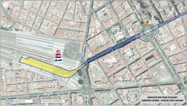 Examen a la estación soterrada del Tram en Renfe: el Consell la defiende ante Alicante y Adif