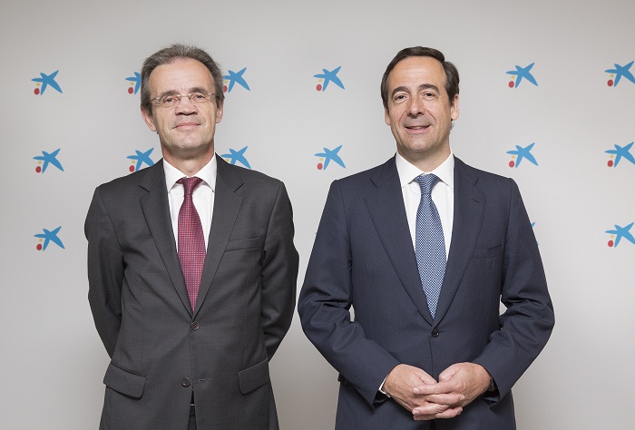 Jordi Gual, presidente de CaixaBank, y Gonzalo Gortázar, consejero delegado de CaixaBank - 
