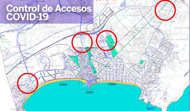Benidorm se blinda con controles de entrada y salida por el cierre perimetral