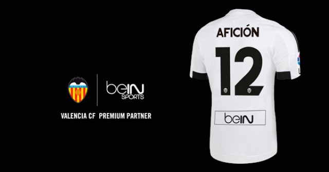 El Valencia lucirá el logo de Bein Sports en su camiseta