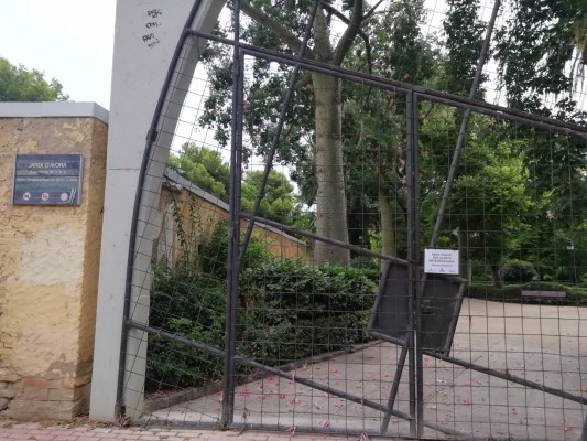 El viento obliga a cerrar parques, jardines y el cementerio de València